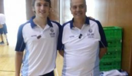 David Pascual entrenador UESC 2015-2016 amb Jou Marimon